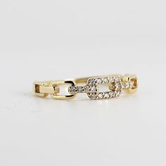 14k Solid Gold Link Chain Ring, Rectangular Chain Ring, Art Deco Diamond Chain Link Band, Diamonds Stacking Ring, Modern Art Deco Ring. DETAILS ABOUT THE RING AND DIAMONDS *** Band wide is 3.90mm widest part, 1.49mm thinnest part and 1mm thick 14k solid gold, *** Diamonds are F color, SI clarity scale, 1mm *** Total 18 diamonds carat is 0,126 ct weight. This ring can be made also 14k yellow gold or rose gold. Please choose your ring size and material from drop down menu. Diamond is a stone that Fine Jewelry With Rectangular Links For Anniversary, Box Chain With Rectangular Links For Anniversary, Gold Link Rings For Anniversary, Modern Gold Chain Ring For Anniversary, Yellow Gold Jewelry With Rectangular Links For Anniversary, Fine Jewelry Rings With Adjustable Chain For Formal Occasions, Formal 14k Gold Rings With Adjustable Chain, Gold Chain Link Ring For Anniversary, Rectangular Gold Stackable Rings For Anniversary