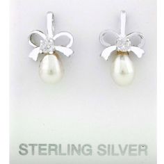 Dimensions : 7 Mm X 5 Mm - Each Pearl Measurements // 16 Mm (0.63") High X 10 Mm (0.39") Wide 2 Genuine White Sapphire Total Ct Weight : 0.40 Carats Net Weight = 2.8 Grams Push Back (Pierced) White Sterling Silver Earrings, Silver Pear-shaped Sterling Silver Pearl Earrings, White Sterling Silver Earrings Stamped 925, White Sterling Silver Earrings For Anniversary, White Sterling Silver Pearl Earrings For Anniversary, Gift White Hallmarked Pearl Earrings, White Pearl Earrings For Anniversary, Sterling Silver White Gold Pearl Earrings For Gift, Classic White Sterling Silver Pearl Earrings