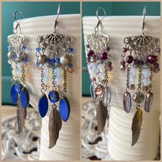 These artisanmade SHOULDER DUSTER EARRINGS will caught attention in any occasion you will wear them! They are handmade using carefully selected glass beads,moonstone beads,freshwater pearls and quality components made of stainless steel and silver plated brass.Full of details and movement these feminine ear candies are perfect for weddings, bridal showers and any feast where you want to feel like queen. The total length of these SHOULDER DUSTER EARRINGS  is 10.2 cm/ 4 inches  Thought they are long,they are not heavy to wear!! This item, as many other items in my shop, has limited edition.So don't hesitate if you want them in your basket! Thanks for stopping by! Please visit my shop to see other beautiful and unique gift ideas!  https://www.etsy.com/shop/MonArtia   Adding a favourites gives Handmade Purple Chandelier Earrings As Gift, Handmade Adjustable Crystal Earrings For Party, Handmade Purple Earrings For Celebration, Handmade Bohemian Purple Crystal Earrings, Handmade Purple Bohemian Crystal Earrings, Purple Metal Chandelier Earrings For Gifts, Purple Metal Chandelier Earrings As Gift, Handmade Bohemian Crystal Earrings For Wedding, Handmade Purple Chandelier Earrings For Party