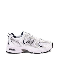 New Balance 530 Athletic Shoe - White / Natural Indigo Zapatillas New Balance, New Balance Trainers, Tracksuit Jacket, Heel Caps, Comfortable Sneakers, Hush Puppies, Low Sneakers, Trendy Shoes, Vans Old Skool