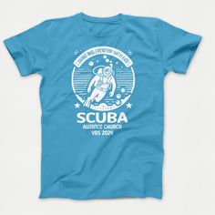 Underwater Theme Class Shirts Juniors, Quirky Shirts, Vbs Activities, Scuba Vbs, Screen Printing Shirts, Vacation Bible School, Scuba Diver, Unique Shirt, Bible School