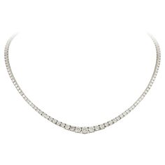 NECKLACE 18K White Gold Diamond 15.79 Cts/135 Pcs Necklace Diamond, White Gold Diamonds, Gold Diamond, Diamond Necklace, Choker Necklace, Silver Necklace, Jewelry Necklaces, White Gold, For Sale