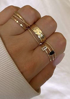 Lil Gemstone Ring – James Michelle خواتم خطوبة, Luxe Jewelry, Jewelry Accessories Ideas, Nail Jewelry, Dope Jewelry, Classy Jewelry, Jewelry Essentials, Jewelry Lookbook, Stacked Jewelry