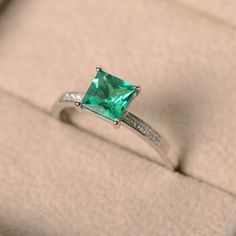 Princess Cut Emerald And Diamond Promise Ring, Princess Cut Diamond Emerald Ring For Promise, Promise Ring Emerald With Brilliant Princess Cut, Promise Ring With Princess Cut Brilliant Emerald, Princess Cut Brilliant Emerald Ring For Promise, Promise Princess Cut Birthstone Ring, Elegant Princess Cut Emerald Promise Ring, Princess Cut Emerald Promise Ring, Princess Cut Ring With May Birthstone