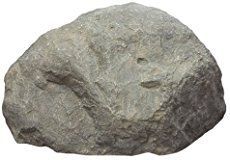 a large rock is shown against a white background with clippings to the side