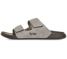 Slide into comfort and style with the Floopi Men's Noah Adjustable Faux Leather Slide Sandal, featuring adjustable hook-and-loop straps for a perfect fit and a premium faux leather upper that combines style with practicality. Designed with your comfort in mind, it includes heel and arch support, making it ideal for those spring and summer days. From Floopi. Adjustable Leather Slip-on Slides, Leather Slide Sport Sandals For Outdoor, Leather Slip-on Slip-resistant Sandals, Slip-on Leather Sandals With Slip-resistant Sole, Leather Slip-on Sandals With Slip-resistant Sole, Adjustable Comfortable Leather Slides, Summer Leather Sandals Slip-resistant, Comfortable Adjustable Leather Slides, Casual Leather Slides With Adjustable Strap