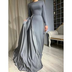 Silhouette:Sheath / Column; Hemline / Train:Floor Length; Closure:Zipper UP; Built-In Bra:No; Embellishment:Pleats; Fabric:Satin; Sleeve Length:Long Sleeve; Tips:Hand Wash Only,Colors may vary slightly due to different monitor settings; Boning:Yes; Style:Minimalist,Elegant; Occasion:Formal Evening,Wedding Guest; Neckline:Jewel Neck; Brand:Lightinthebox; Front page:Evening Gown; Listing Date:01/22/2021; Bust:; Hips:; Hollow to Floor:; Waist: Teens Outfits, Outfit Verano, Outfit Sport, Wedding Guest Formal, Accessories Outfit, Minimalist Dress, Outfit Autumn, Evening Dresses Online, Cheap Evening Dresses