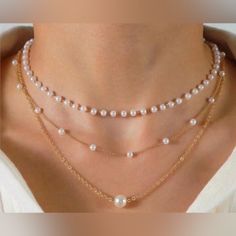 Material: Zinc Alloy Length: 15"-17.7" Top Rated Seller Quick Shipper Open To Offers 2400+ Listings Sold Cute Wedding Necklaces, Y Drop Pearl Necklace, Pretty Necklaces Bead, Sivlir Necklaces, Beautiful Jewelry Pearl, Girly Pearl Necklace, Jewelry Sets For Women, Simple One Pearl Necklace, Pearl Necklace Me