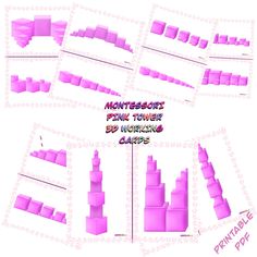 the instructions for how to make pink towers