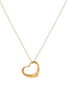 From the Elsa Peretti Collection18K Yellow GoldIncludes Designer Box & Jewelry Pouch Tiffany And Co Necklace Tiffany & Co., Elsa Peretti Jewelry Pendants, Vanilla Iced Coffee, Pisces Moon, Libra And Pisces, Elsa Peretti, Box Jewelry, Open Heart, My Heart Is Breaking