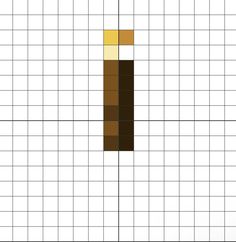 a cross stitch pattern with brown and yellow squares