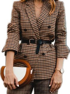 European Bags Street Styles, Trendy Plaid Long Sleeve Blazer, Trendy Plaid Winter Blazer, Chic Double-breasted Plaid Blazer, Plaid Double-breasted Blazer For Office, Plaid Double-breasted Office Blazer, Double-breasted Plaid Blazer For Office, Double-breasted Plaid Office Blazer, Spring Plaid Double-breasted Blazer