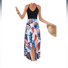 Questions? Leave A Comment Below! Lagenlook Boho Cottage Core Estilo Hipster, Long Skirt Summer, Backless Dress Summer, Romantic Floral Print, Beautiful Maxi Dresses, High Waist Fashion, Maxi Robes, Sling Dress, Hipster Fashion