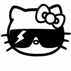 an image of a hello kitty with sunglasses