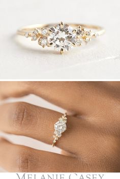 two different views of an engagement ring