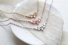 Delicate Rose gold necklace, Rose gold Bridal necklace, Simple Bridal jewelry, Minimalist necklace, Gold filled necklace, Wedding jewelry by treasures570 on Etsy Delicate Rose Gold Cubic Zirconia Bridal Necklace, Delicate Rose Gold Bridal Necklace Gift, Delicate Rose Gold Cubic Zirconia Necklace, Dainty Rose Gold Necklace For Bridesmaids, Dainty Rose Gold Bridal Necklace For Anniversary, Rose Gold Necklace With Delicate Chain For Bridesmaid, Rose Gold Delicate Chain Necklace For Bridesmaid, Simple Bridal Jewelry, Gold Bridal Necklace