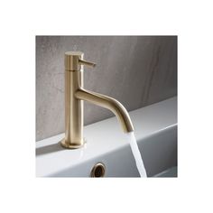 a faucet that has water running from it