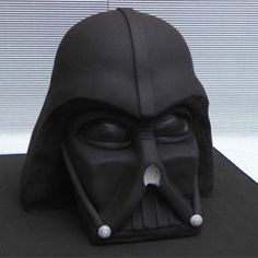 a darth vader mask is on display