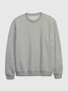 Soft knit sweatshirt.  Crewneck.  Long sleeves with banded cuffs.  Straight silhouette with a relaxed fit.  Hits at the hip. Grey Crewneck Outfit, Mens Sweat Suits, Crewneck Outfit, Sweat Suits, Mens Crewneck Sweatshirt, Men's Sweatshirts, Men's Hoodies, Grey Crewneck, Vintage Soft