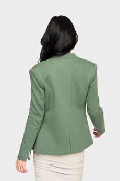 Your desk isn't the only place you can wear this versatile blazer cut with a minimized notched collar, this jacket is the perfect layer to refresh your look. Made with a soft stretchy knit and soft lining for all-day comfort. 56% Cotton | 44% Polyester Delicate Wash Cycle, Dry Flat. Length 25 3/4" (size small) If between sizes size down for a fitted look or up for a relaxed fit Jing is 5'8 and wearing size XXS in Black, Pink Smoke, Neon BerryTaylor is 5'8 and wearing size XS in Heather Grey Berry Red Lipstick, Sweatshirt Blazer, Black And Grey Rose, Night Tops, Ruffle Trim Dress, Black Neon, Notch Collar, Layer Dress, Half Zip Pullover