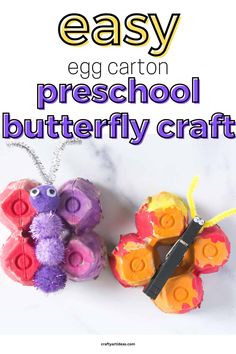 an easy egg carton preschool butterfly craft