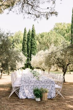 Charming Château de Sannes, with a authentic rehearsal dinner under the olive three in Provence. European Wedding