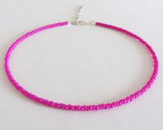 Beaded choker rainbow bead choker necklace anklet hippie | Etsy Pink Choker Necklace For Summer, Summer Pink Choker As Gift, Pink Choker Jewelry For Summer, Pink Choker For Summer, Pink Summer Choker Jewelry, Pink Round Beads Choker For Festival, Minimalist Round Beads Choker For Festival, Pink Beaded Choker For Festivals, Pink Beaded Festival Choker Necklace