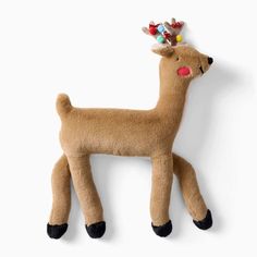 a stuffed animal that looks like a reindeer