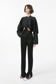 Draped Blouse, Satin Long Sleeve, Straight Pants, Cut Outs, High Waisted Pants, Online Purchase, Georgia, Normcore, High Waisted