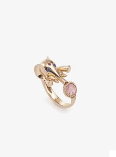 Salomé Rico Ring Cloclo Eléphanteau. This ring in 18k pink gold is decorated with lavender sapphires and a pink tourmaline cabochon. This ring was hand carved in wax and , melted into metal. This ring can be worn on the auricular. Celine Daoust, Olympia Le Tan, Ancient Greek Sandals, Lavender Blue, Pink Tourmaline, Signet Ring, Pink Sapphire, Rose Gold Ring, Or Rose