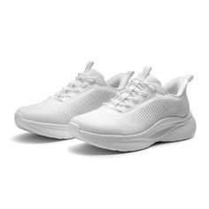 [Effortless Comfort]: Women's Walking Shoes [Hands-Free Design]: Easy to wear without the need to tie laces or bend down [Supportive]: The soft foam insole cushions & supports [Knitted Upper]: The breathable design allows for airflow Size: 11.  Color: White.  Gender: female.  Age Group: adult. Walmart Shoes, Women's Walking Shoes, Women's Slip On Shoes, Sock Sneakers, Walking Shoes Women, Women's Running Shoes, Walking Sneakers, On Sneakers, Athletic Sneakers