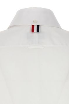 'Exaggerated point collar' cotton poplin shirt with button closure, logo label, oversized pointed collar. Color: White Size & Fit: Easy fit Composition: 100% cotton Made in: Italy SKU: FLL169A03113100 Our Products Are 100% Genuine. In All Cases We Stand By The Authenticity Of Every Product Sold On Our Site. Designer Cotton Dress Shirt For Office, Designer Business Shirt With Fold Down Collar, Cotton Dress Shirt With Collar For Office, Designer Cotton Shirt With Fold Down Collar, Workwear Polo Collar Shirt With Placket, White Business Casual Shirt With Collar, Luxury Spread Collar Shirt For Daywear, Designer White Cotton Dress Shirt, Designer White Shirt With Button Cuffs