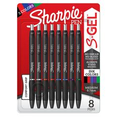 four sharpie pens are in the package