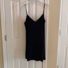 Urban Outfitters Black Mini Flare Dress With Low Back And Criss Cross Back Design. Silence + Noise Brand Size M New With Tags. Black Fitted Casual Slip Dress, Black Lined Slip Dress For Night Out, Urban Outfitters Spaghetti Strap Dress For Night Out, Urban Outfitters Spaghetti Strap Mini Dress For Night Out, Casual Black V-neck Slip Dress, Black V-neck Slip Dress Casual, Black Urban Outfitters Mini Dress For Summer, Fitted Black Mini Dress From Urban Outfitters, Elegant Black Mini Dress By Urban Outfitters