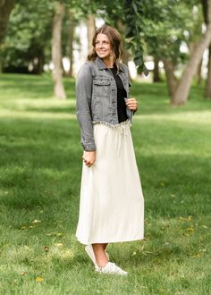 Can we say Linen? The Essential Linen Drawstring Maxi Skirt is made of the perfect breathable material and comfortable a-line shape, this skirt combines comfort, style, and versatility, making it the perfect choice for those who appreciate a laid-back yet chic look. It features a classic drawstring waist with no elasticity for an adjustable fit, and a modest maxi length. This has a loose adjustable waist and is a true drawstring waist! It will have an expandable waistband and drawstring to your Casual Long Stretch Skirt, Versatile Spring Maxi Skirt, Versatile Gathered Skirt Bottoms For Spring, Versatile Gathered Skirt For Spring, Versatile Gathered Maxi Skirt For Spring, Modest Relaxed Fit Bottoms For Spring, Casual Skirt With Elastic Waistband For Everyday, Casual Everyday Skirt With Elastic Waistband, Casual Cotton Maxi Skirt For Spring