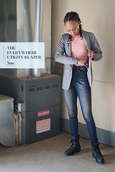 Xena's Everywhere Utility Blazer is PACKED with pockets and functional features - you'll wonder how you ever owned any other blazers! #womensworkwear Manufacturing Engineering, Emergency Management