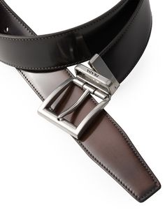 Find PRADA Brushed Leather Belt on Editorialist. The elegance of brushed leather enhances the minimalist lines of this belt, defined by a buckle with a simple geometric shape decorated with the lettering logo. Metal buckle Logo engraved on the buckle 100% Calf leather H - 3.3cm / 1.2'' Imported. Prada. Color: Brown. Size: 36. Prada Men, Suede Belt, Lettering Logo, Prada Leather, The Minimalist, Leather Belts, Metal Buckles, Mens Belts, Black Belt