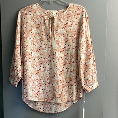 Caslon Tie Neck Blouse-3/4 Sleeves, Pink Abstract Floral Print, Cotton, Size Xs Boho Style 100% Cotton Blouse Relaxed Fit Full Sleeves With Button Cuffs Easy Care-Machine Washable See Pics For Measurements. Excellent New Condition! Ships Same/Next Day! 20% Discount On Bundles, Offers Welcome! Printed 3/4 Sleeve Blouse, Floral Print 3/4 Sleeve Workwear Blouse, Floral Print 3/4 Sleeve Work Blouse, Printed 3/4 Sleeve Blouse For Fall, Floral Print Workwear Blouse With 3/4 Sleeves, Fall Floral Print Half Sleeve Blouse, Floral Print 3/4 Sleeve Workwear Top, Floral Print 3/4 Sleeve Tops For Work, Floral Print 3/4 Sleeve Blouse For Brunch