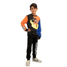 Gear up your young Saiyan with this officially licensed Dragon Ball Z youth 2-piece set. The pullover sweatshirt features a striking graphic of Goku, while the joggers showcase the title logo and add an authentic touch to the ensemble. Crafted with high-quality cotton and polyester materials, this 2-piece set ensures both comfort and durability, making it perfect for young fans to wear during their adventures and training sessions. Whether they're channeling their inner Super Saiyan or just hang Graphic Print Crew Neck Sweatshirt For Playwear, Sporty Cotton Sweatshirt With Character Print, Casual Graphic Print Sweatshirt For Playwear, Dragon Ball Z Goku, Boys Tracksuits, Popular Manga, M 16, Dragon Ball Goku, Sweatshirt Set