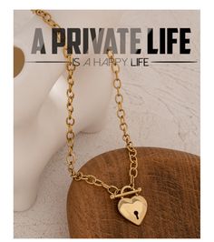 Romantic Heart Lock Pendant Stainless Steel Necklace for Women Temperament Metal Texture 18 K Plated Choker Necklace Model Number:1005001653756201