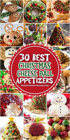 Easy make-ahead cheese ball Christmas appetizers, including snowball and Rudolph cheese balls, for festive Christmas party snacks. Cheese Ball Appetizers, Party Cheese Ball, Ball Appetizers, Christmas Party Dips, Christmas Cheese Tree, Christmas Cheese Ball, Cheese Ball Recipes Easy, Cheese Ball Bites, Holiday Cheese