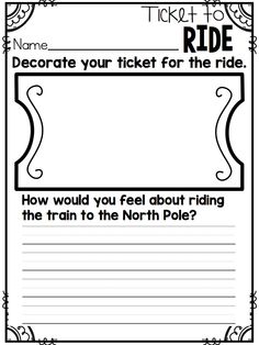 a printable ticket for the ride