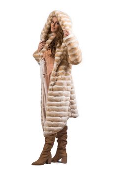 WOMEN’S DESERT WARRIOR COAT FEATURES High quality faux fur. Lined with super soft cuddle minky fabric. Over sized fur lined hood and large lapel. 2 Deep zipper pockets on the inside front sides (large enough for a water bottle). 2 Outside pockets to keep your hands warm. 6" Invisible zipper ID "secret" pocket on the inside left chest lining. 3 Outside button closures. Inside back pack straps to wear the coat like a cape when you are hot. Length is shorter in the back around the knee, longer in t Beige Hooded Fur Coat With Faux Fur Trim, Luxury Faux Fur Coat For Cold Weather, Beige Cozy Fur Coat With Faux Fur Trim, Cozy Beige Fur Coat With Faux Fur Trim, Beige Fur Coat With Faux Fur Trim, Hooded Fluffy Faux Fur Coat, Hooded Faux Fur Coat With Fluffy Detail, Fluffy Hooded Faux Fur Coat, Beige Faux Fur Coat For Cold Weather