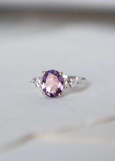 Amethyst Ring in Gold Vermeil and Silver, Florence Ring, Genuine Natural Gemstone, Gifts for Women - Etsy Pink Purple Wedding Theme, Pink Purple Wedding, Purple Wedding Theme, Purple Gift, Sugar Land, Magical Jewelry, Amethyst Gem, Dream Engagement, Dream Engagement Rings