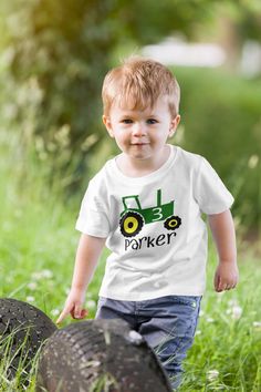 *CURRENT PROCESSING TIME: 3-6 business days before shipment* This listing is for a personalized tractor shirt, raglan or bodysuit. Great for birthdays, 1/2 birthdayand just because! Personalization in optional. Want a PROMO CODE? Make sure to sign up for emails! Please visit here to subscribe: https://mailchi.mp/157ecc4dad66/aboutasprout Tractor Birthday Party, Preemie Clothes, Baby Boy Clothing, Tractor Birthday, First Birthday Shirts, Boy Clothing, Night Light Kids, Heat Press Machine, Birthday Party Shirt