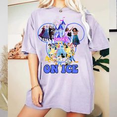 Disney On Ice, Disney On Ice Character Shirts Disney T-shirt For Summer Fan Merchandise, Disney Fan Merchandise T-shirt For Summer, Summer Disney Fan Merchandise T-shirt, Ice Character, Ice Shirt, Disney On Ice, Dj Khaled, Jordan 5, Shirt Ideas