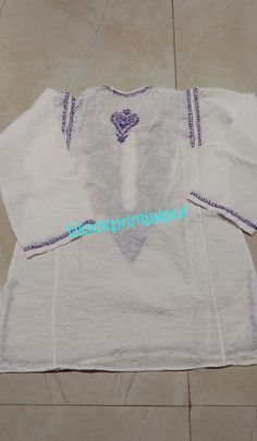 Indian cotton embroidered kids top tees tunic. Measurement Chest- 30 inches Length- 23 inches Available in all the sizes and in many more colors. Very soft stylish and lite weighted. Also use as nightwear Can be use as gift White Cotton Long Sleeve Kurta, White Cotton Tops For Eid, Traditional Cotton Top For Eid, Casual White Top For Eid, White Top With Chikankari Embroidery For Festivals, Festive White Cotton Tops, Festive Cotton Kurta With Short Sleeves, Traditional Cotton Tunic Kurta, Traditional Cotton Kurta With Short Sleeves