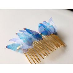 Blue Butterfly Wedding, Evening Hair, Jeweled Hair, Blue Hair Accessories, Papillon Butterfly, Butterfly Blue, صفحات التلوين, Butterfly Wedding, Bride Hair Accessories