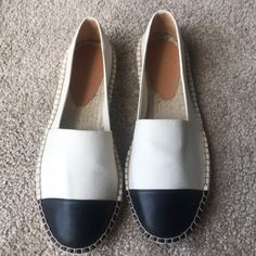 These J.Cree Flats Are Perfect For Summer! Brand New! Never Worn. Size 8. White Espadrilles With Contrast Sole For Spring, White Espadrilles For Everyday Summer Use, Trendy White Slip-on Espadrilles, Casual Flat Heel Espadrilles For Workwear, Chic White Closed Toe Espadrilles, Trendy White Round Toe Espadrilles, White Leather Casual Espadrilles, Casual Closed Toe Espadrilles For Work, Casual White Leather Espadrilles