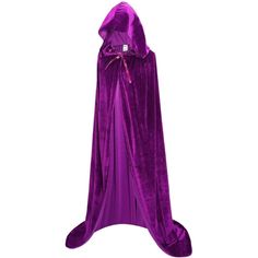 a purple cloak is shown on a white background